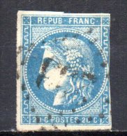 5/ France  : N° 46 B Bordeaux Oblitéré  , Cote : 25,00 € , Disperse Belle Collection ! - 1870 Ausgabe Bordeaux