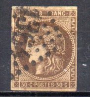 5/ France  : N° 47 Bordeaux Oblitéré  , Cote : 250,00 € , Disperse Belle Collection ! - 1870 Ausgabe Bordeaux