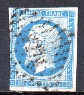 5/ France : N° 14 Oblitéré  , Cote : 2,00 € , Disperse Belle Collection ! - 1853-1860 Napoléon III