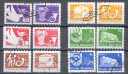 Rumänien; Portomarken; 1982; Michel 125/130 O; Briefkasten; Postbote; Posthorn - Vrijstelling Van Portkosten