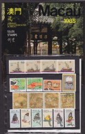 MACAO 1985, Original, Sealed Year Set - Souvenir Folder Incl. Blackprint MNH In Superb Quality - Komplette Jahrgänge