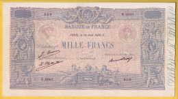 BILLET FRANCAIS - 1000 Francs Bleu Et Rose 19.8.1926 TTB - 1 000 F 1889-1926 ''Bleu Et Rose''