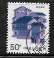 PRC China 1986 Folk Houses 50f Sichuan Shanghai Chop Used - Gebruikt