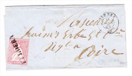 Heimat GR ENGADIN - FULDERA Balkenstempel 15Rp. Strubel 11.8.1861 Zernez Auf Brief Hülle  Nach Chur - Briefe U. Dokumente
