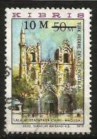 Turkish Cyprus 1976 - Mi. 25 O, Lala Mustafa Pasa Mosque | Tourism |Definitives 1975 Issue (Overprint) - Oblitérés