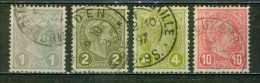 Grand Duc Adolphe 1er - LUXEMBOURG - Série Courante - N° 69-70-71-73 - 1895 - 1895 Adolphe Profil