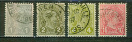 Grand Duc Adolphe 1er - LUXEMBOURG - Série Courante - N° 69-70-71-73 - 1895 - 1895 Adolfo De Perfíl