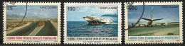 Turkish Cyprus 1978 - Mi. 57-59 O, Transports | Highway | Ship | Plane - Usados