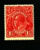 AUSTRALIA - 1924  KGV HEAD  1 1/2d  RED  NO  WMK  MINT NH  SG 84 - Mint Stamps