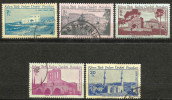 Turkish Cyprus 1980 Mi 85-89, The Tomb | Entrance Through The Walls | Mausoleums | Bellapais Abbey | Selimiye Mosque - Used Stamps