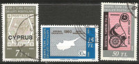 Turkish Cyprus 1980 - Mi. 90-92 O [set],  Centenary Of Cypriot Stamp | Stamps On Stamp (MiNr.5, 195 And First Stamp) - Oblitérés