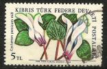 Turkish Cyprus 1982 - Mi. 110 O, Cyclamen | Flowers - Oblitérés