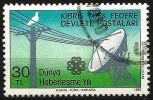 Turkish Cyprus 1983 - Mi. 132 O, Satellite Communication | Telecom | Pigeon | Telephone Poles - Gebruikt