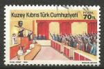 Turkish Cyprus 1984 - Mi. 154 O,  First Anniversary Of Republic | Parliament | Deputies - Gebraucht