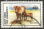 Turkish Cyprus 1985 - Mi. 163 O, Cattle (Bos Primigenius Taurus) | Animals - Usados