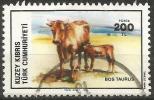 Turkish Cyprus 1985 - Mi. 163 O, Cattle (Bos Primigenius Taurus) | Animals - Gebraucht