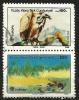Turkish Cyprus 1986 Mi 179-80 O [pair], CEPT, Griffon Vulture (Gyps Fulvus), Birds Of Prey | Litter On Cypress Landscape - Used Stamps