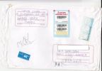 AMOUNT 0.6 MACHINE STICKER STAMP ON REGISTERED COVER, 2000, ISRAEL - Lettres & Documents
