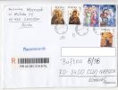 VIRGIN MARY AND BABY JESUS, CHRISTMAS, ANGEL, HOLY FAMILY, STAMPS ON REGISTERED COVER, 2011, POLAND - Covers & Documents