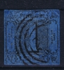 Thurn Und Taxis  Mi Nr 4  Yv 4 A Bleu Foncé   1852  Used - Usati