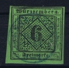 Württemberg  Mi Nr 3  Yv 3   1851  Used - Gebraucht