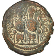 Monnaie, Justin II, Follis, Nicomédie, TTB, Cuivre, Sear:369 - Bizantine