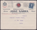 1917-H-225 CUBA REPUBLICA. 1917. 5c. PERFINS "SARRA. CARTA ILUSTRADA DE FARMACIA PARIS, FRANCIA. - Cartas & Documentos