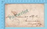 Stampless 1856 ( 2 Cover Cachet, Quebec 1856 NC, Inverness1856 North C With A 3 Hs Print On The Front  ) 2 Scans - Storia Postale