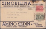 1956-H-22 CUBA REPUBLICA. 1957. 2c RETIRO DE COMUNICACIONES. TARJETA DE VISITA MEDICA. RARA. - Storia Postale