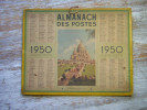 CALENDRIER  1950  ALMANACH DES POSTES   LE SACRE COEUR DE MONTMARTRE    28 EURE ET LOIR - Grand Format : 1941-60