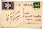 DIJON VIGNETTE CROIX ROUGE Secours Aux Blessés 5c 1914/1916 Office Central De Dijon  Sur Cpa VOLAINE + Convoyeur L ....G - Red Cross