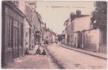 2- MANDRES - La Grande Rue - Ed. B.J.C.  Colorisé - à Gauche, Boulangerie - Mandres Les Roses