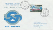 Paris Pointe à Pitre 1970 - 1er Vol Erstflug Primo Volo Flight Par Boeing 747  - Guadeloupe - Covers & Documents