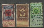 Russland Russia 3 Alte Steuermarken Revenues O - Fiscaux