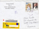 HAJI BEKTASH VELI, MUSTAFA KEMAL ATATURK, STAMPS ON REGISTERED COVER, 2009, TURKEY - Briefe U. Dokumente