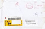 AMOUNT 525 RED MACHINE STAMPS ON REGISTERED COVER, 2010, TURKEY - Cartas & Documentos