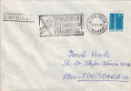 NO TO NUCLEAR WEAPONS SPECIAL POSTMARK, ENDLESS COLUMN STAMP ON COVER, 1981, ROMANIA - Lettres & Documents