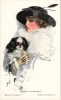 6 Postcards Harrison Fisher Glamour Woman With Dog Woman With Palette Painting Reading Beach Scene - Fisher, Harrison