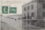 LYON RHONE INONDATION DE JANVIER 1910 24 ILE BARBE LA ROUTE DE FONTAINES / SAONE - Lyon 9