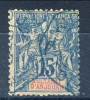 Anjouan Protettorato Francese 1892-99 Tipi Sage N. 6 C. 15 Azzurro USATO Annullo Ottagonale Azzurro Catalogo € 15 - Altri & Non Classificati