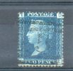 Grande Bretagne. Victoria. 2 Pence Bleu. Planche 13 - Oblitérés