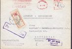 Poland Air Mail Registered Recommandé Einschreiben Label GDYNIA 1972 Meter Cover Freistempel Brief ROTTERDAM Holland - Máquinas Franqueo (EMA)