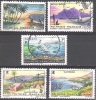 Polynésie Française 1964 Michel 38 - 42 O Cote (2005) 12.00 € Paysages Cachet Rond - Gebruikt