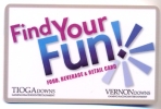 Tioga Downs / Vernon Downs Casinos, Vernon, N.Y., U.S.A., Older Used Membership Card, Tiogadowns-7 - Casinokarten