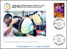 ALGERIEN 2015 FDC Selten Stempel Licht Internationales Jahr Des Lichts Luz Luce Light Lumière - Physics