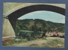 43 HAUTE LOIRE - CP ANIMEE RETOURNAC - LE PONT SUR LA LOIRE ET TERRAIN DE CAMPING - CIM Cl.2 - 1967 COLL.PIGNAT CHAMBLAS - Retournac