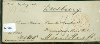 POSTHISTORIE * BRIEFOMSLAG Uit 1864 Van AMSTERDAM Naar DOESBURG STEMPEL ACHTERZIJDE DOESBORGH + ROOD LAKZEGEL  (10.222) - ...-1852 Préphilatélie