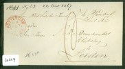 POSTHISTORIE * BRIEFOMSLAG UIT 1867  Van ROTTERDAM Naar LEIDEN (10.227) - ...-1852 Vorläufer