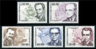 TURKEY 2002 (**) - Mi. 3304-08, Famous Turks (4th/4 Issue) - Ungebraucht