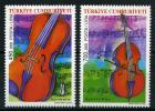 TURKEY 2002 (**) - Mi. 3321-22, Music / Musical Instruments (violin, Double Bass) - Nuevos